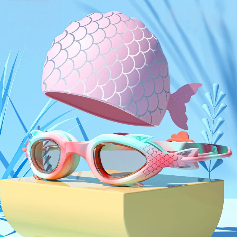 Aquatic Sports Cap - Óculos de Natação para Crianças; Conjunto
