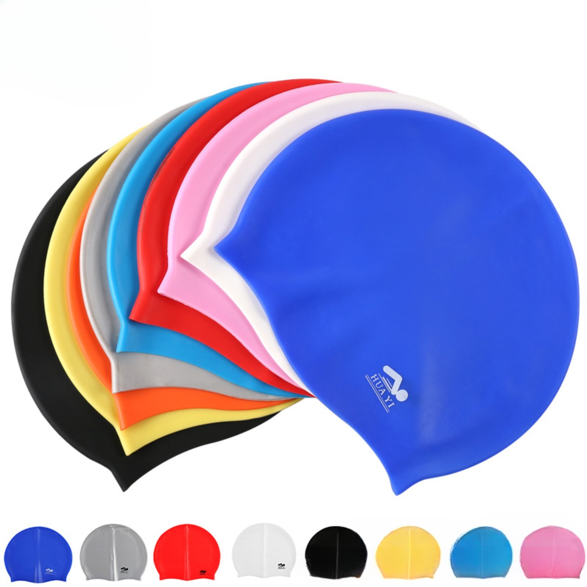 Aquatic Sports Cap - Touca de natação elástica de silicone,