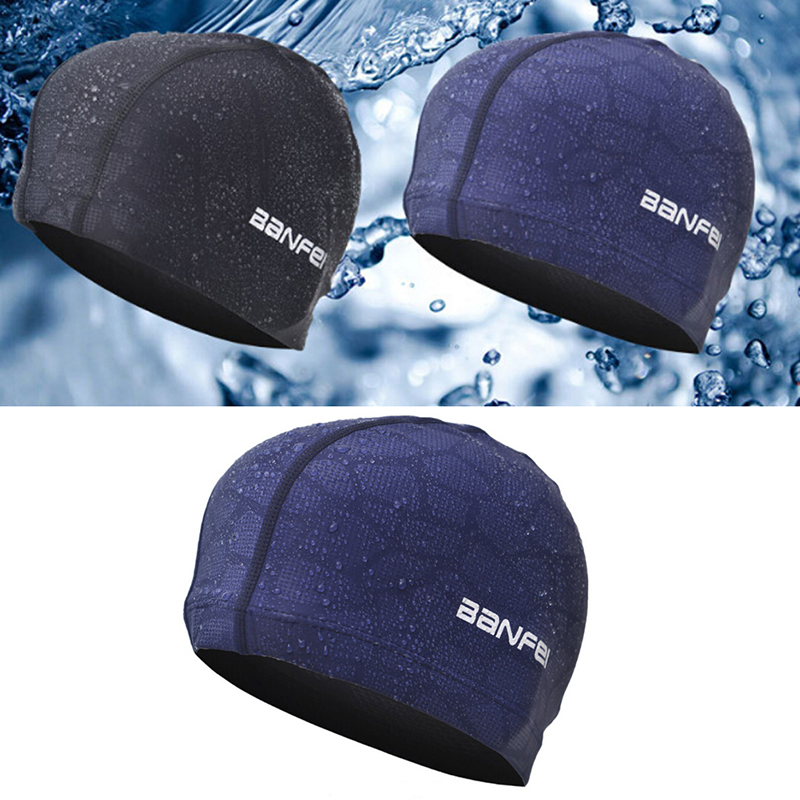 Aquatic Sports Cap - Toucas de natação masculinas ajustáveis, à