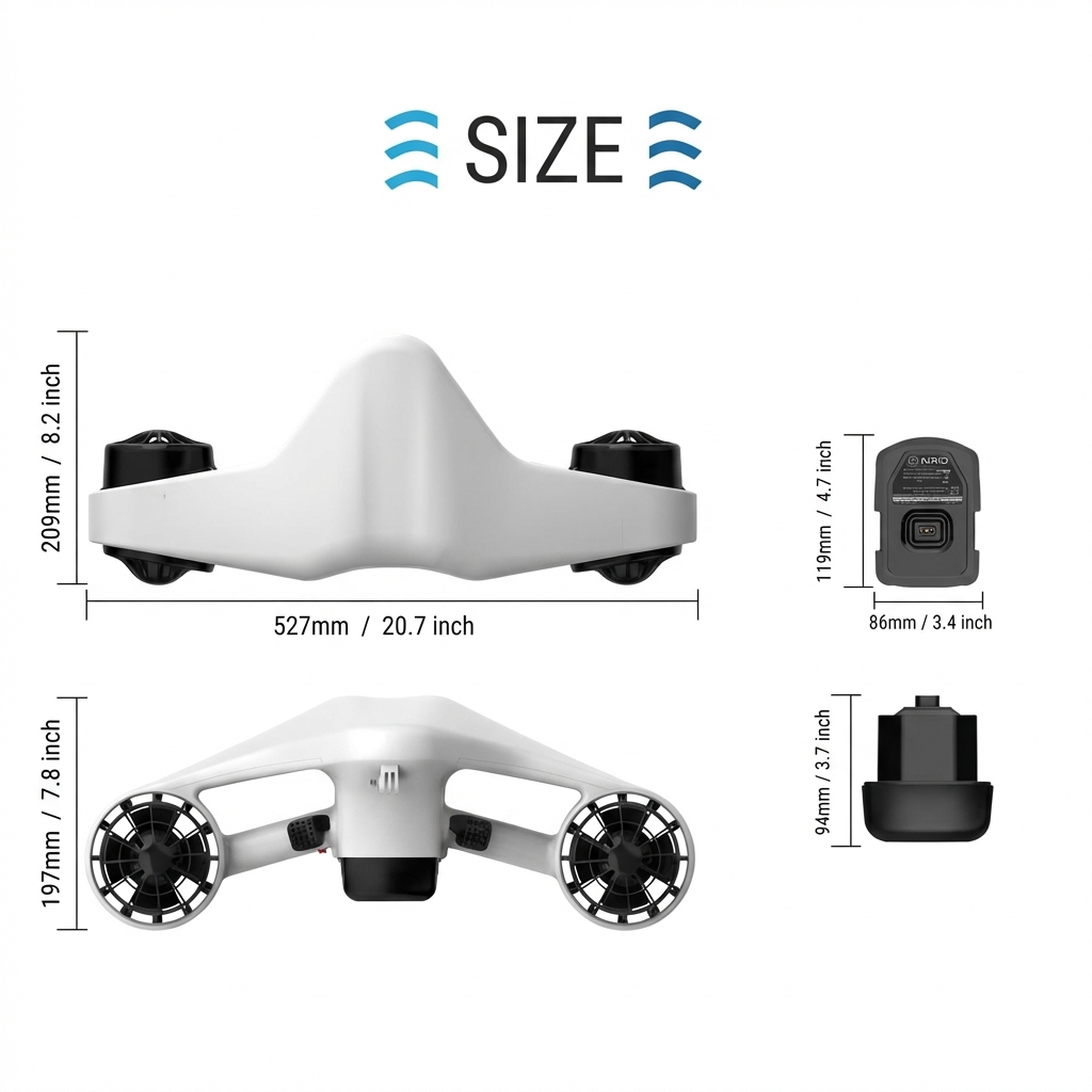 Scooter Elétrico Subaquático 3 - Snorkel Dry Top avaliação e preço