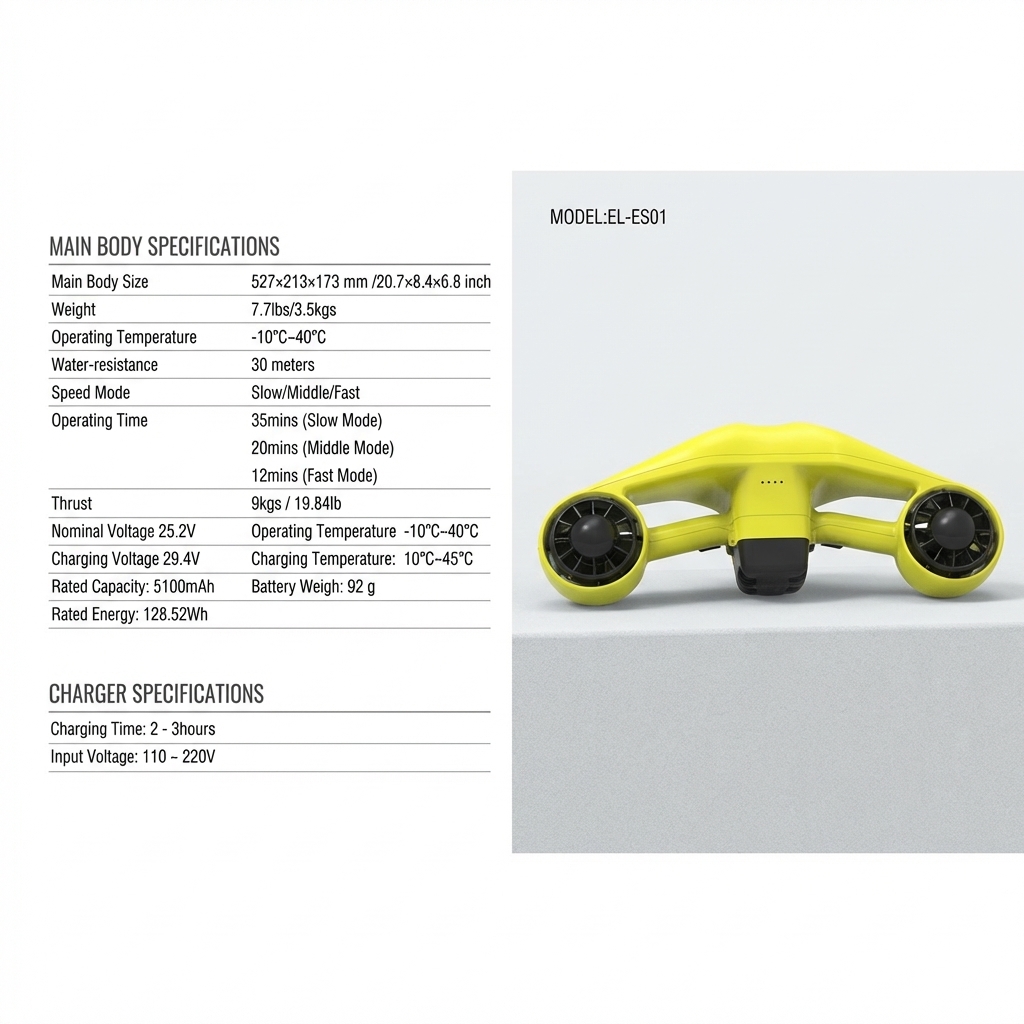 Scooter Elétrico Subaquático 3 - Snorkel Dry Top avaliação e preço